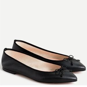 NWOT  JCREW Gemma ballet flats in black leather size 8